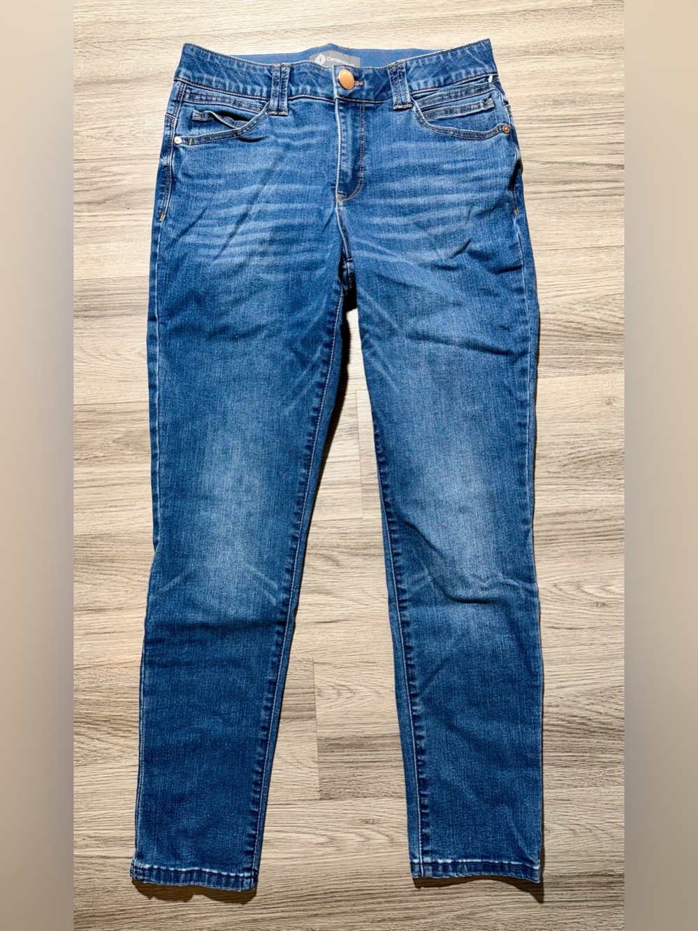Democracy Women’s Jeans Ab Solution Skinny Size 8 Blue Wash Stretch Denim